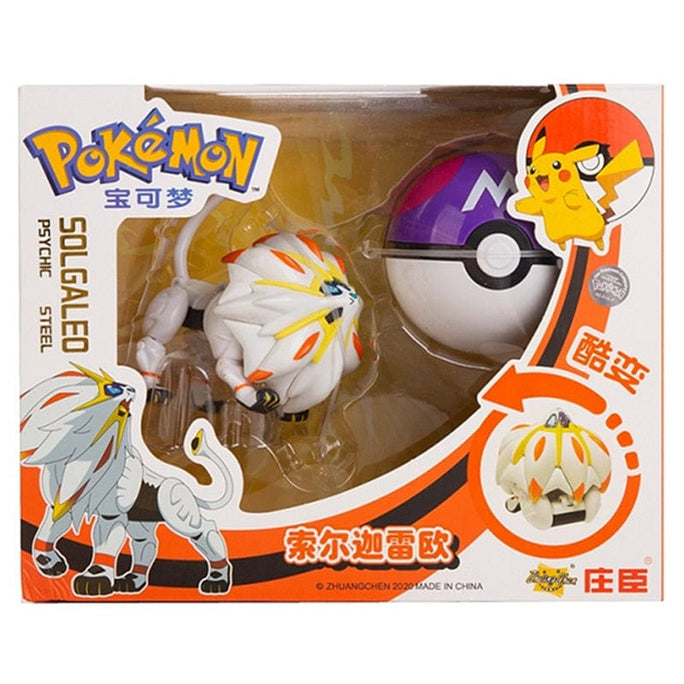 Pokemon Figures Elf Ball Deformation Toy Anime Figure Charizard Mewtwo  Pocket Monster Variant Action Pokeball Model Gift